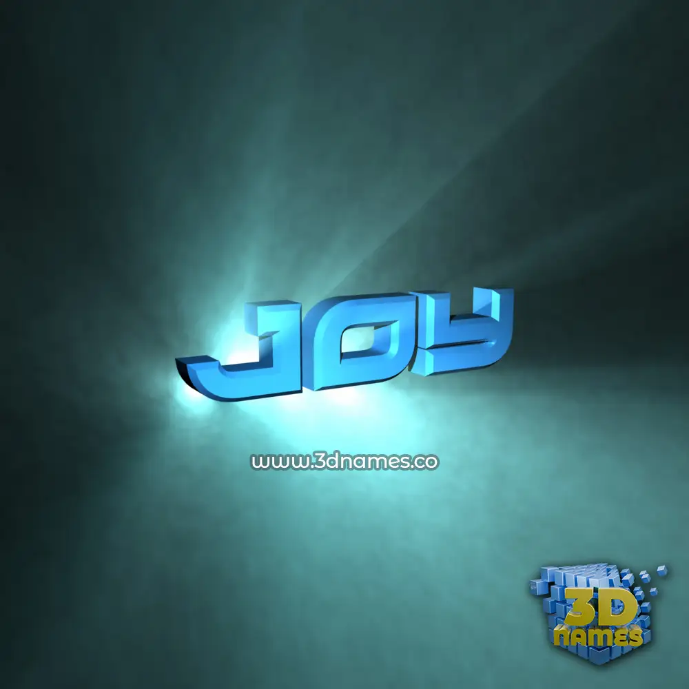 joy in Light Shine style - 3D name wallpaper