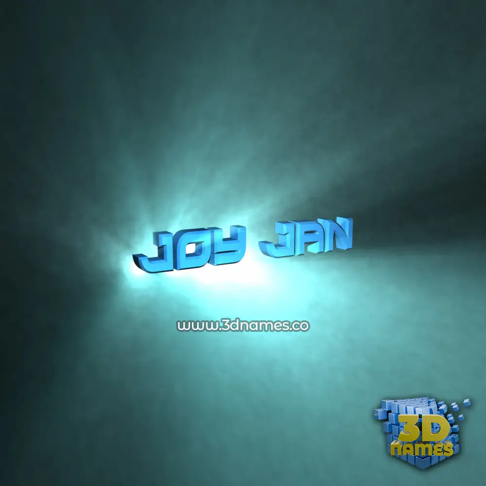 joy jan in Light Shine style - 3D name wallpaper