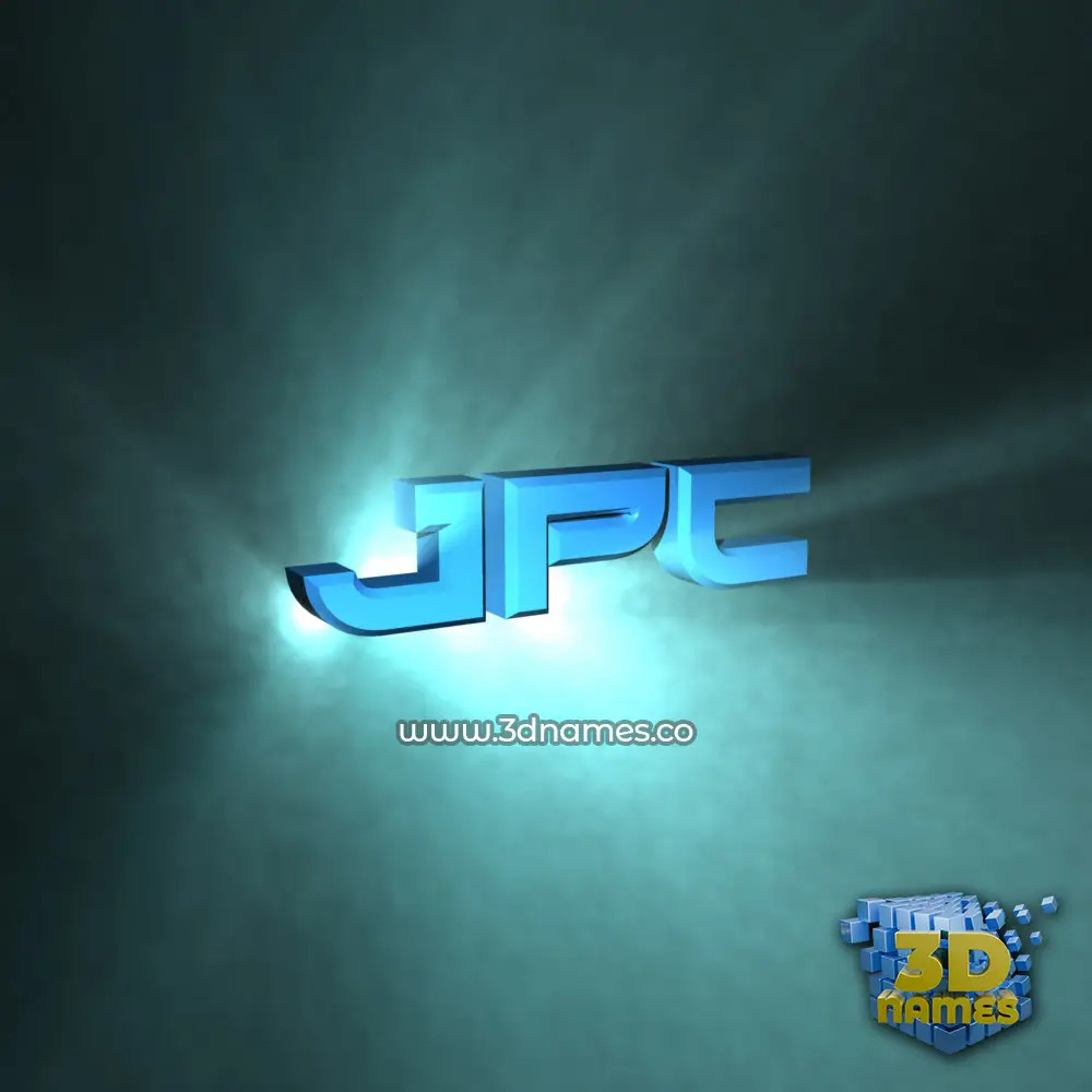 jpc in Light Shine style - 3D name wallpaper