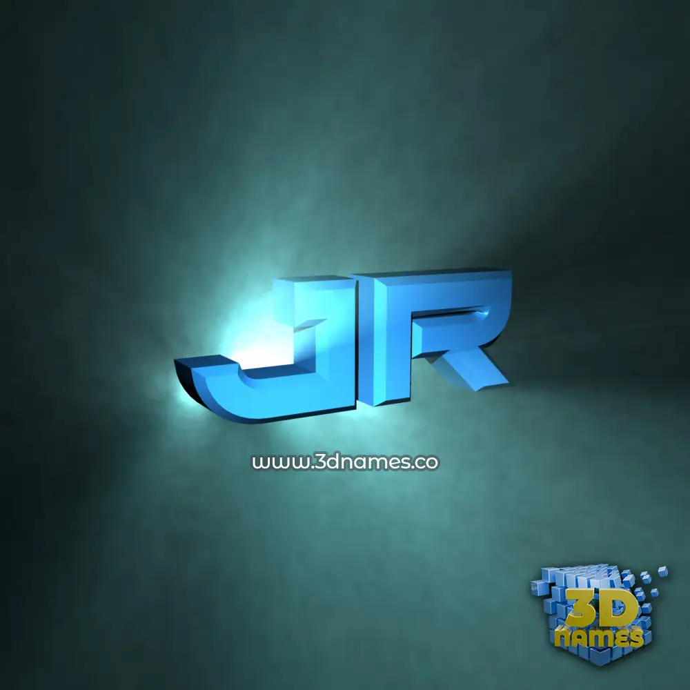 jr in Light Shine style - 3D name wallpaper