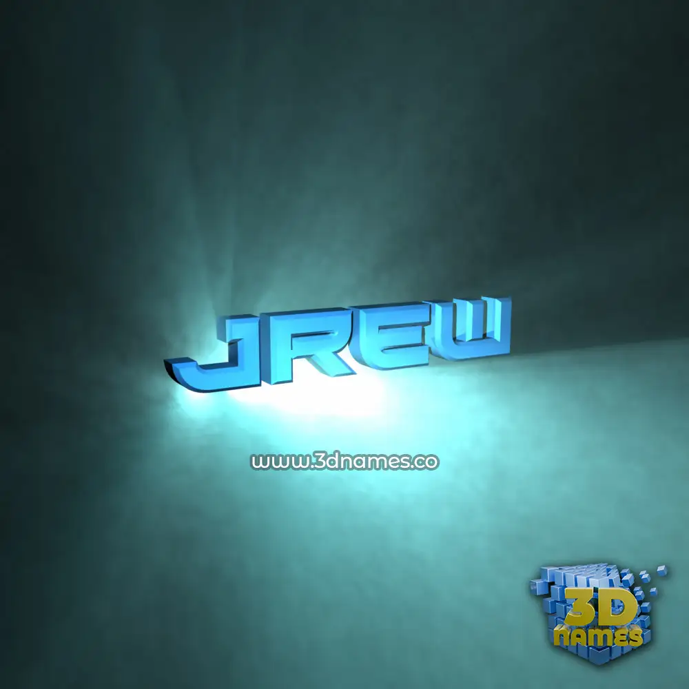 jrew in Light Shine style - 3D name wallpaper