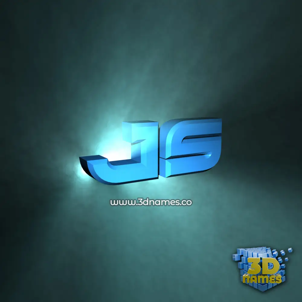 js in Light Shine style - 3D name wallpaper