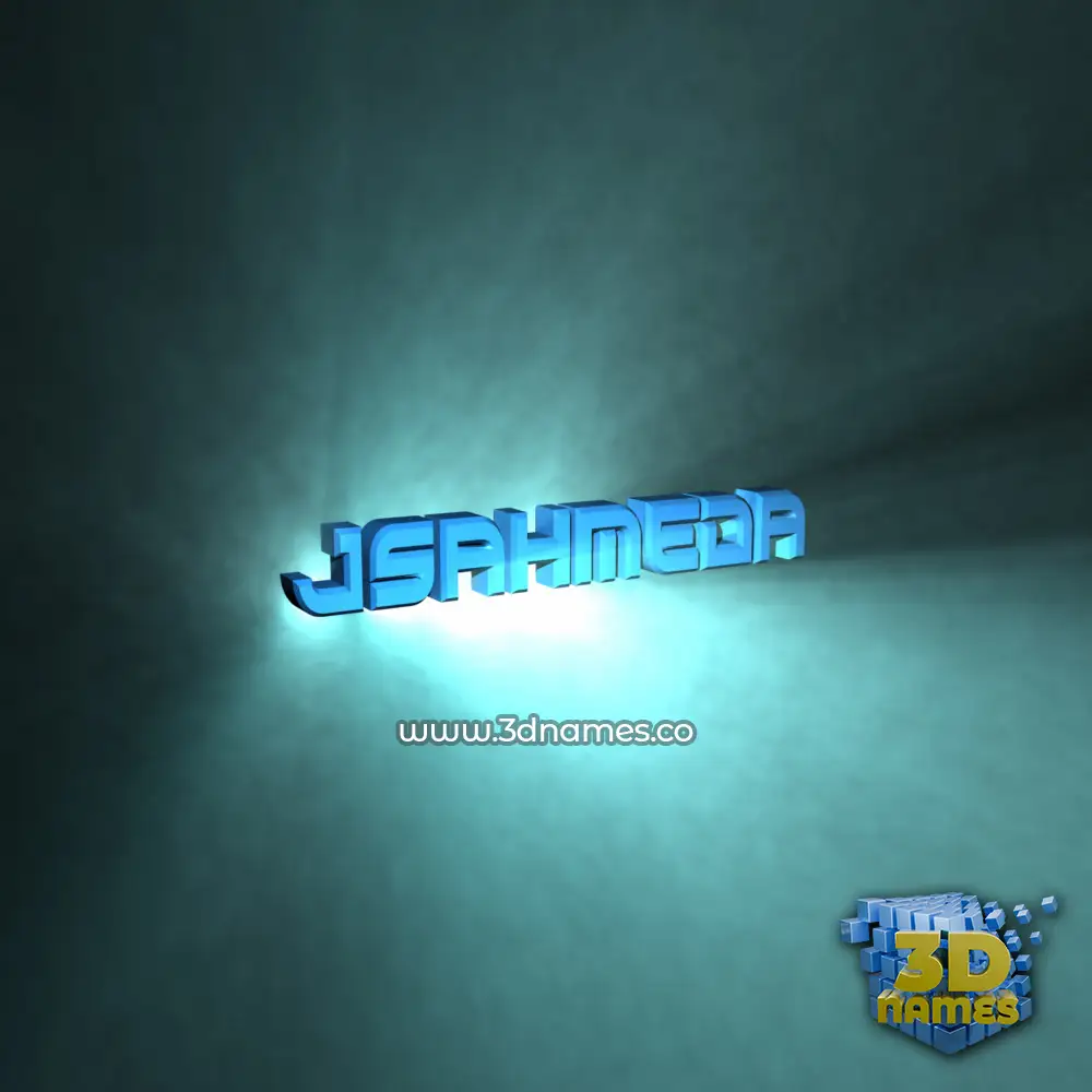 jsahmeda in Light Shine style - 3D name wallpaper