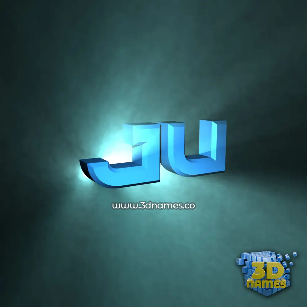ju in Light Shine style - 3D name wallpaper