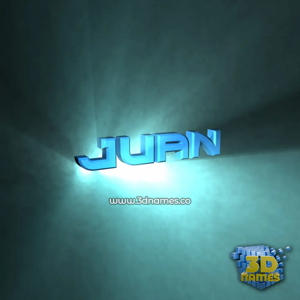 juan in Light Shine style - 3D name wallpaper