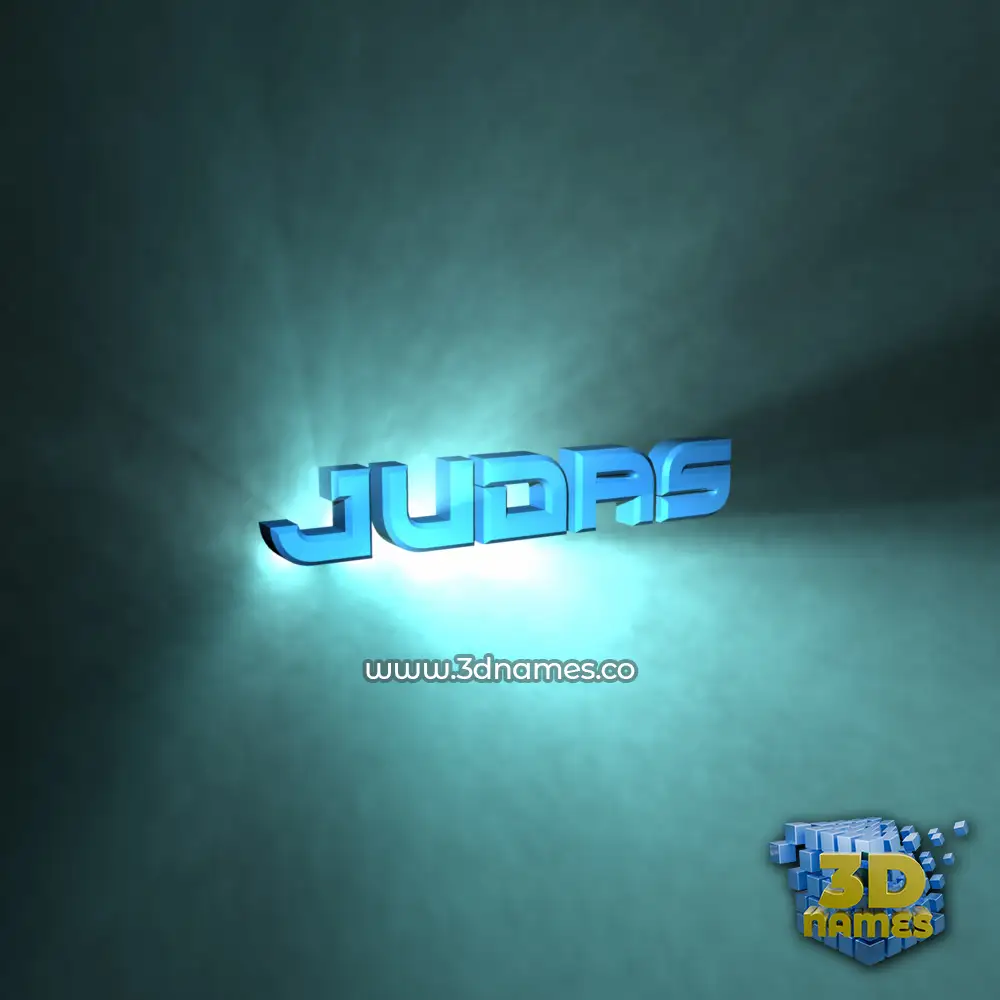 judas in Light Shine style - 3D name wallpaper