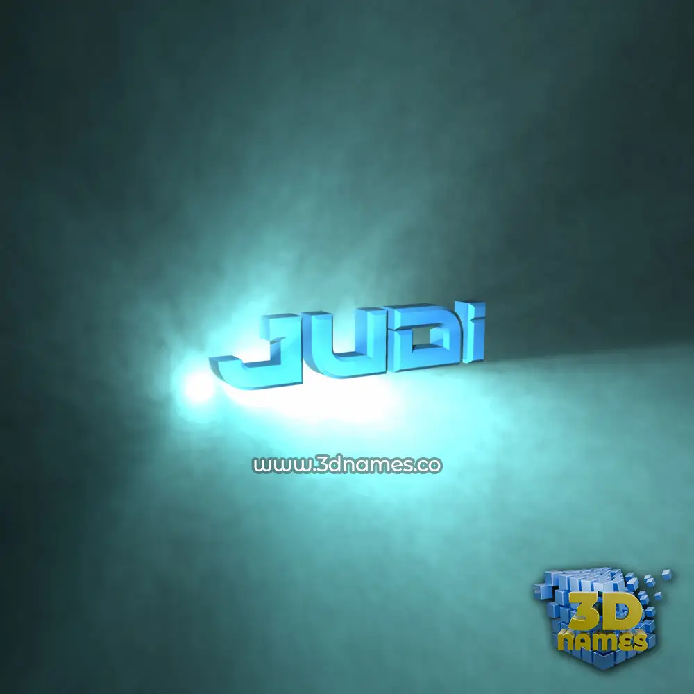 judi in Light Shine style - 3D name wallpaper