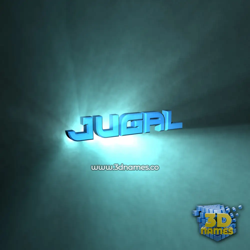 jugal in Light Shine style - 3D name wallpaper
