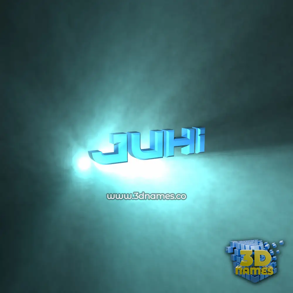 juhi in Light Shine style - 3D name wallpaper