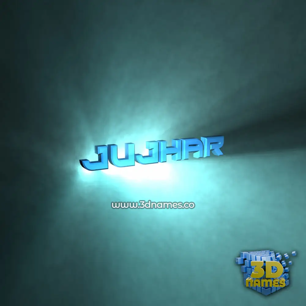 jujhar in Light Shine style - 3D name wallpaper