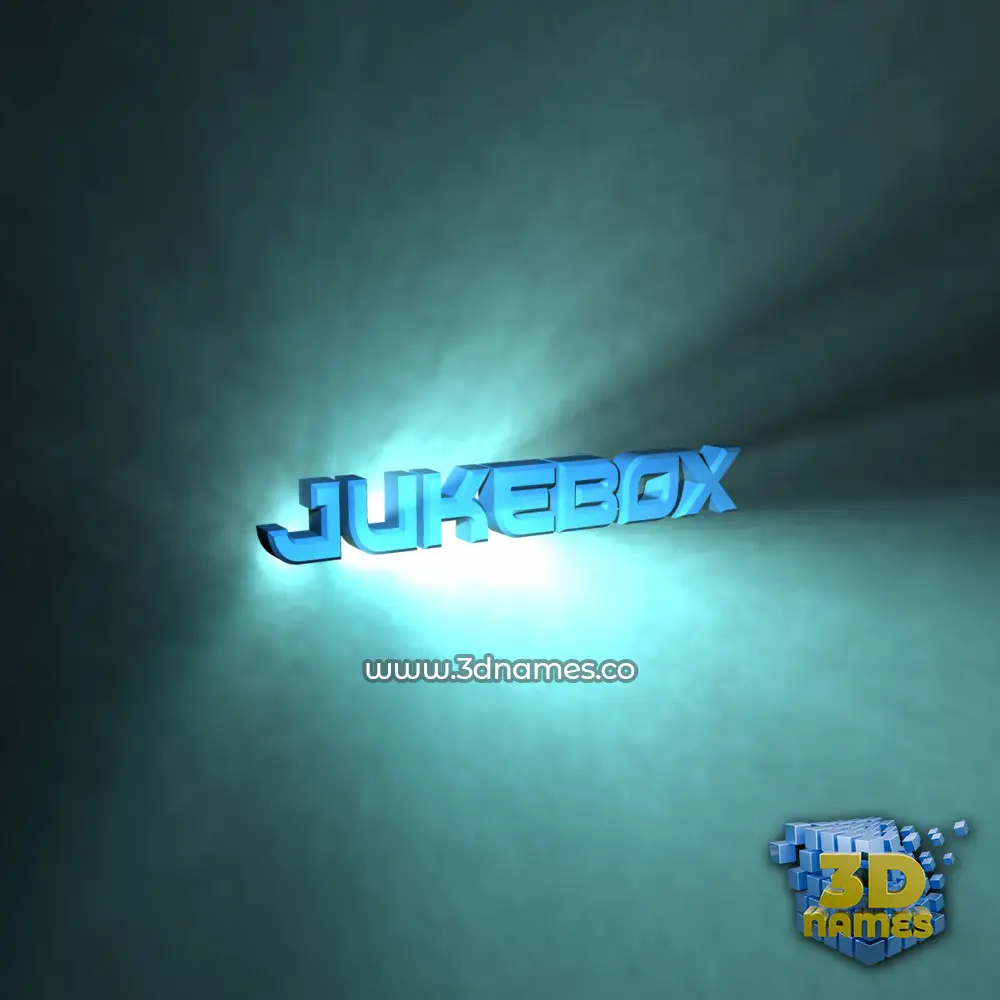 jukebox in Light Shine style - 3D name wallpaper