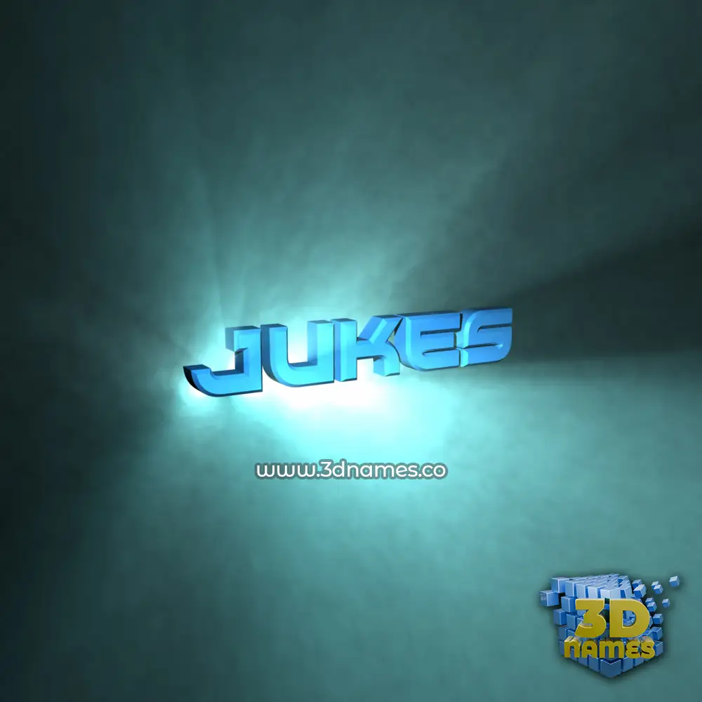 jukes in Light Shine style - 3D name wallpaper