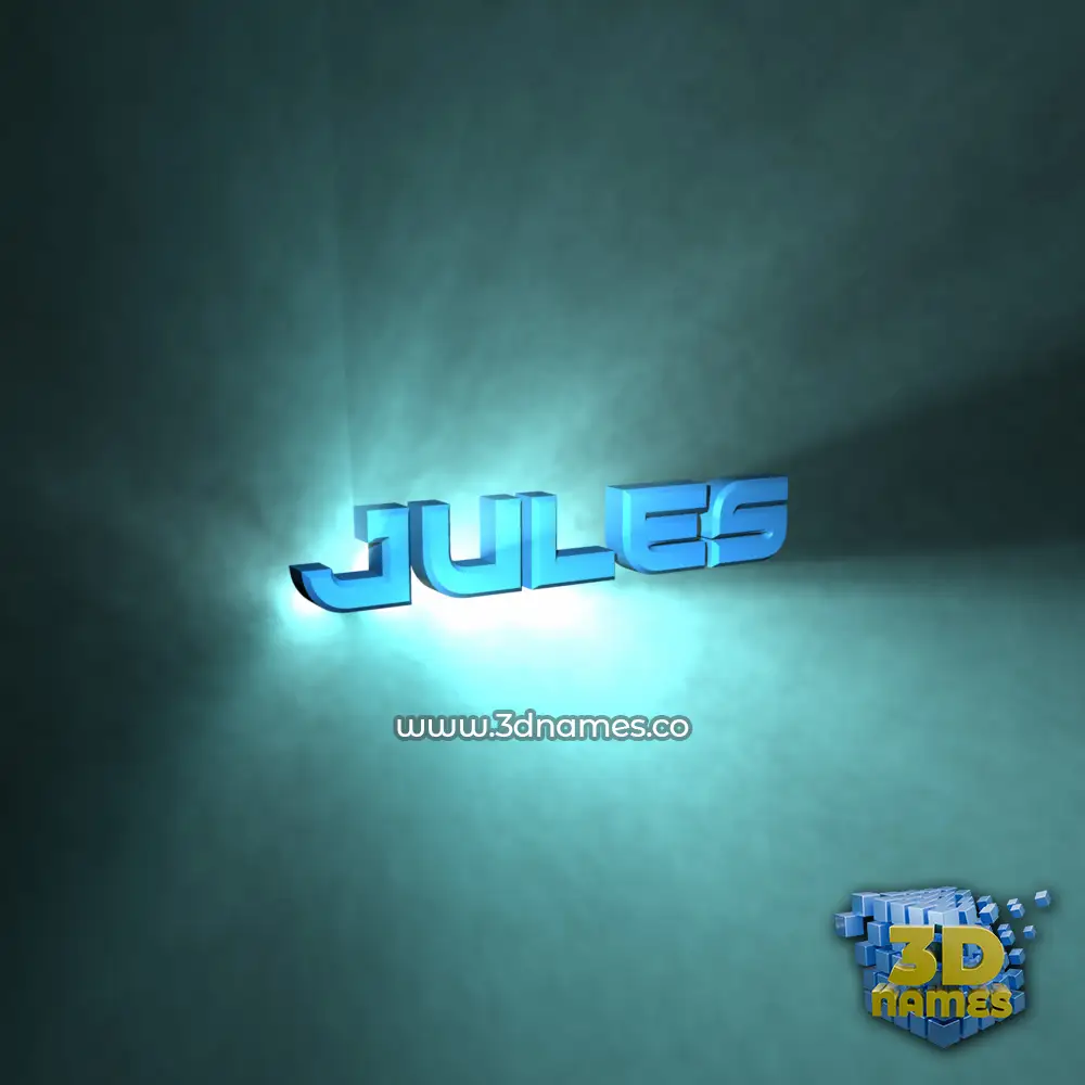 jules in Light Shine style - 3D name wallpaper