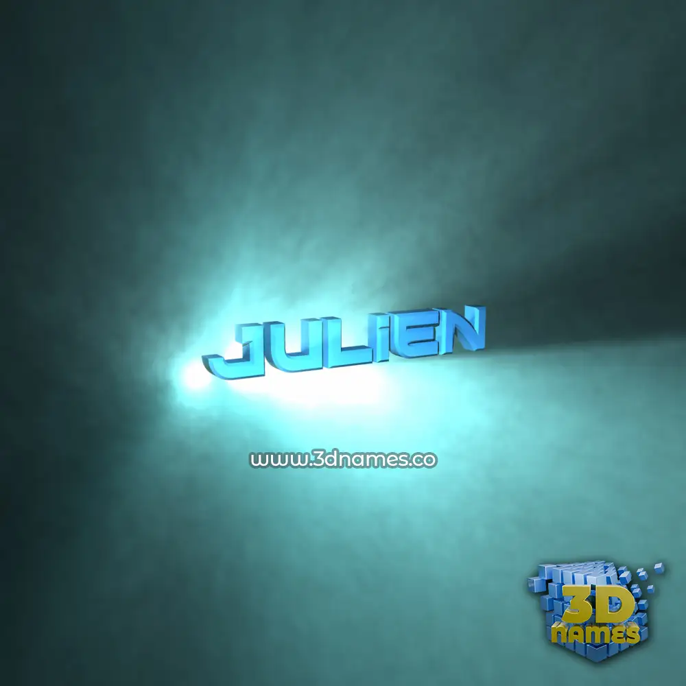 julien in Light Shine style - 3D name wallpaper