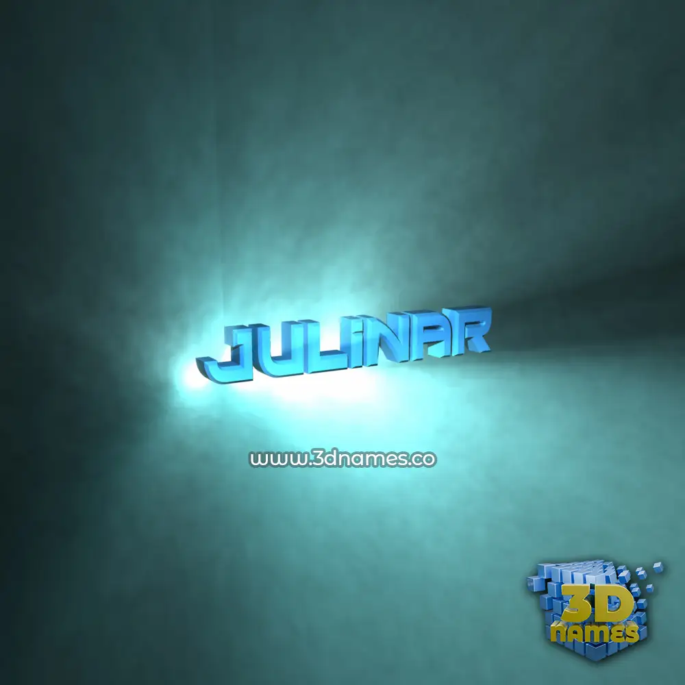 julinar in Light Shine style - 3D name wallpaper