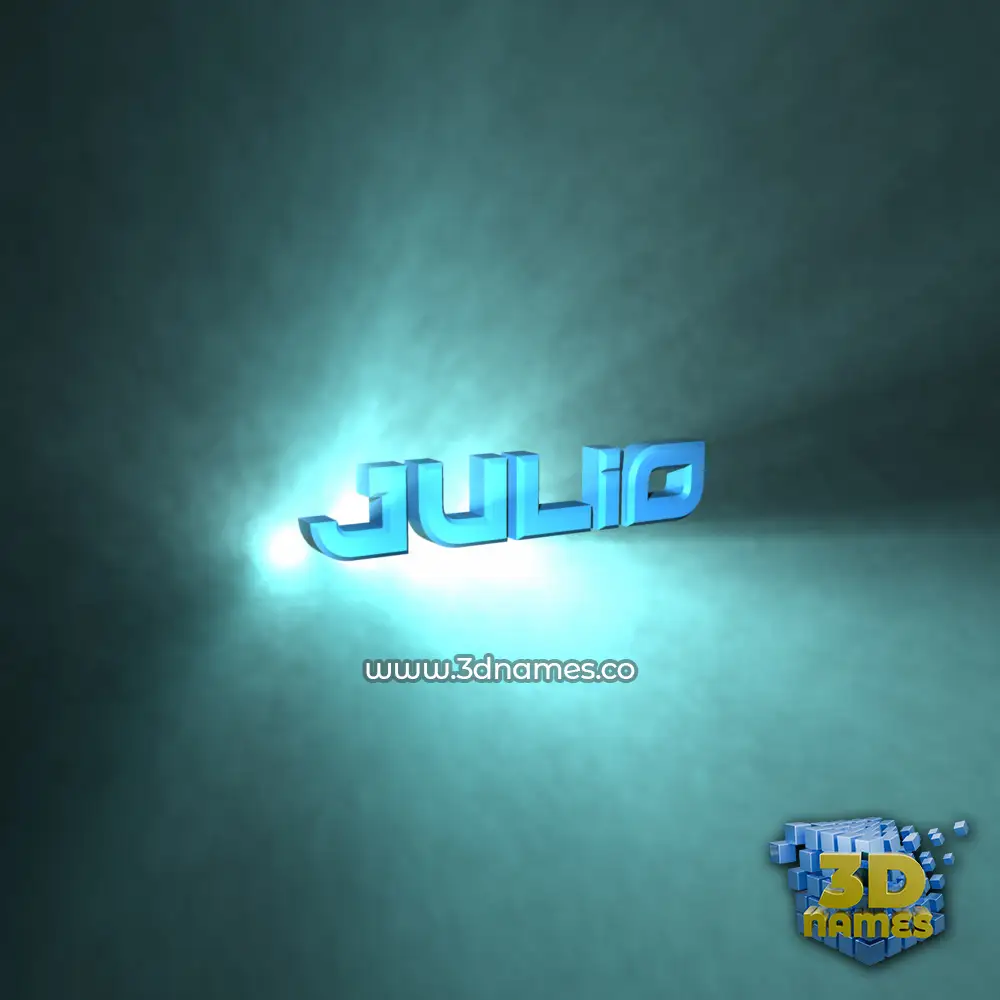 julio in Light Shine style - 3D name wallpaper