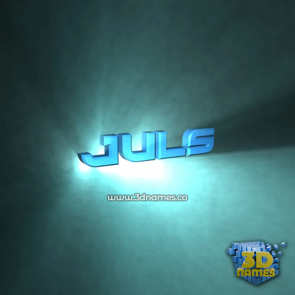 juls in Light Shine style - 3D name wallpaper