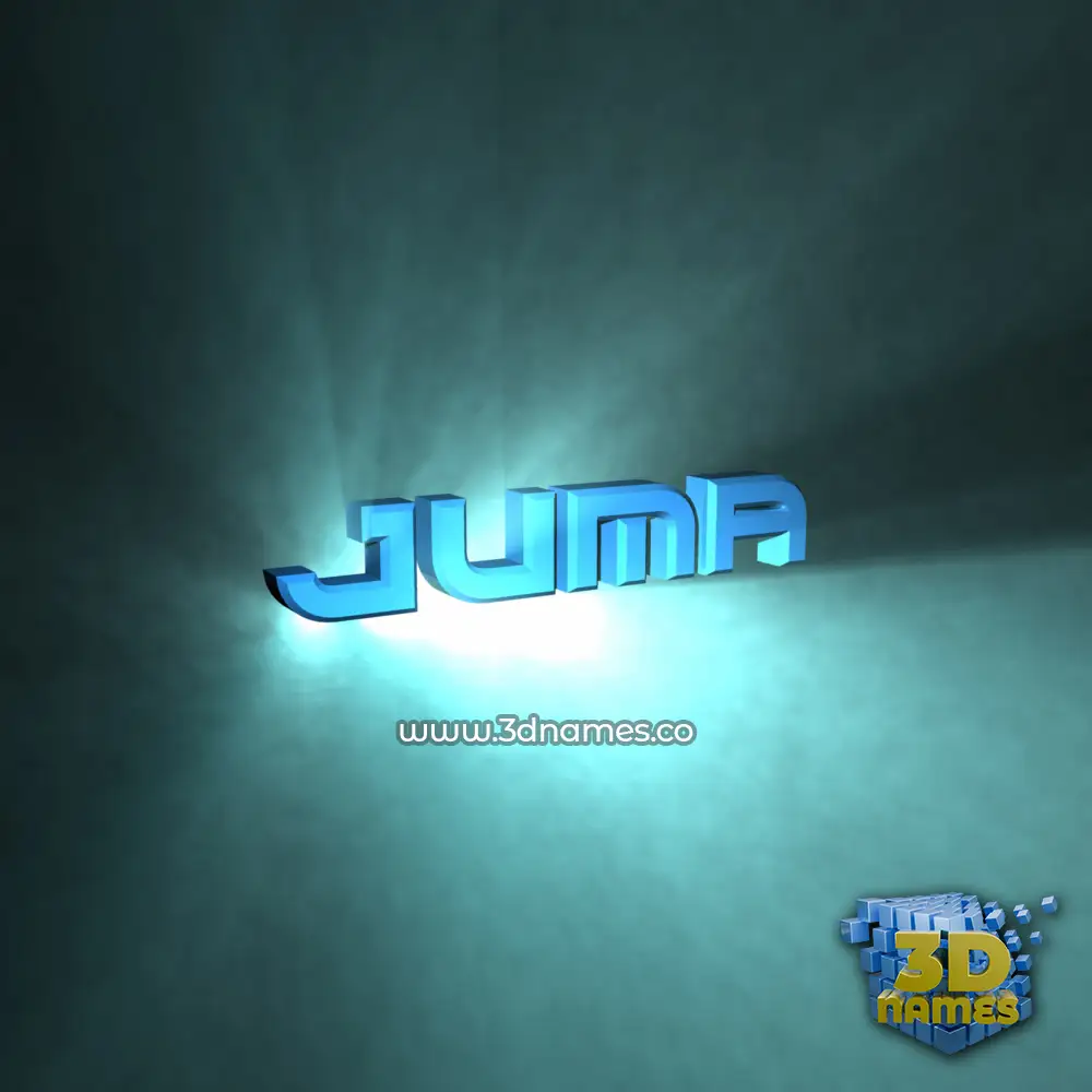 juma in Light Shine style - 3D name wallpaper