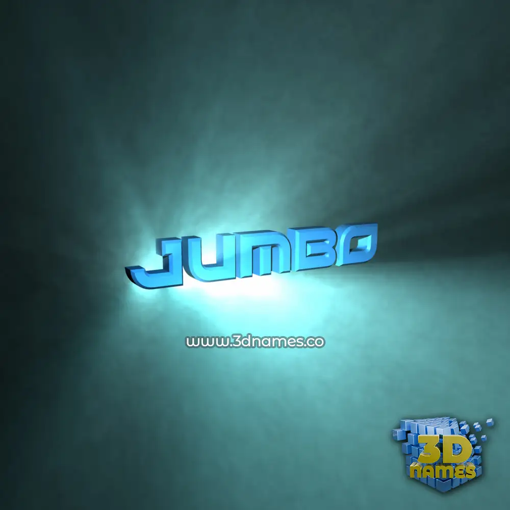 jumbo in Light Shine style - 3D name wallpaper