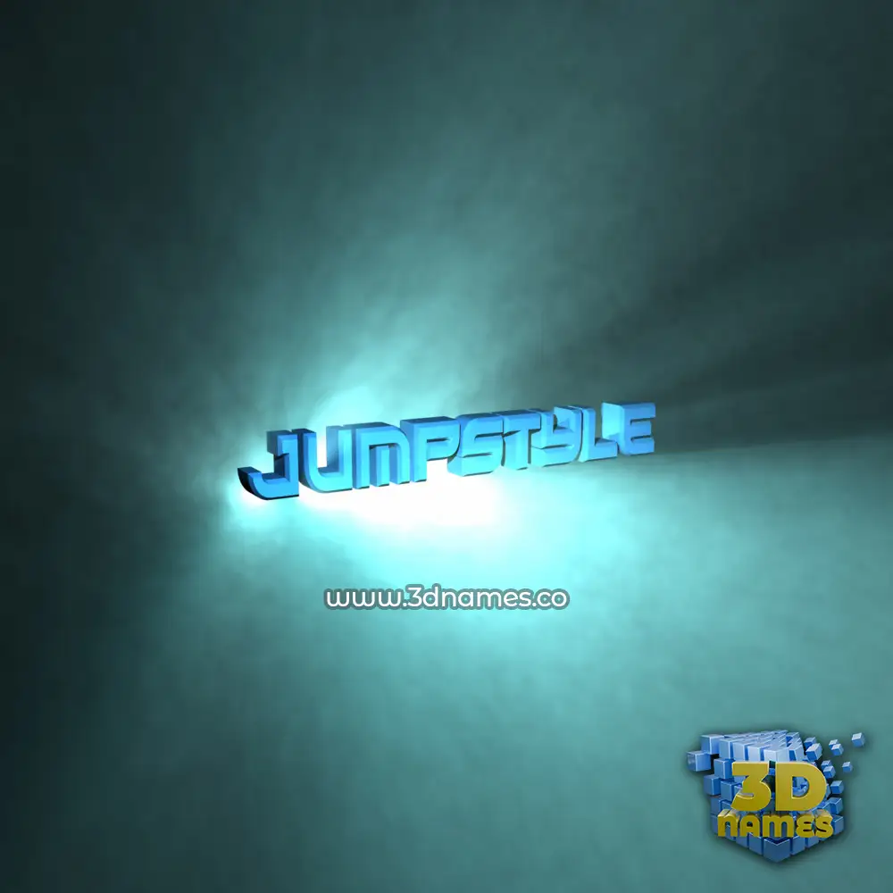 jumpstyle in Light Shine style - 3D name wallpaper