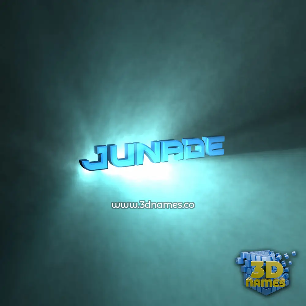 junade in Light Shine style - 3D name wallpaper