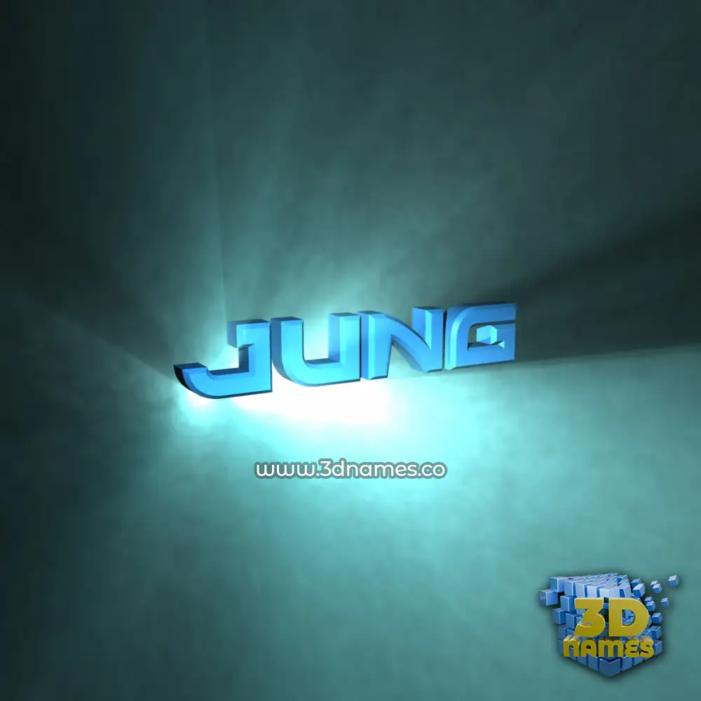 jung in Light Shine style - 3D name wallpaper