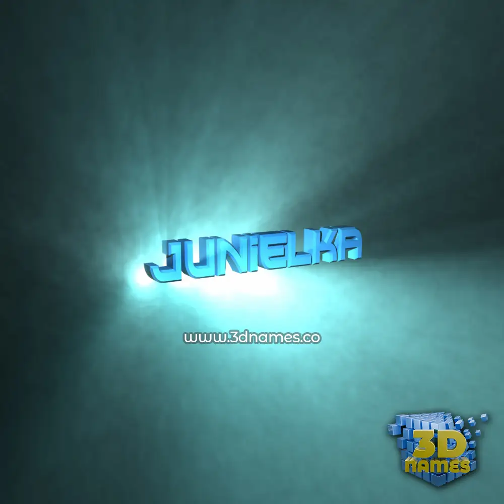 junielka in Light Shine style - 3D name wallpaper