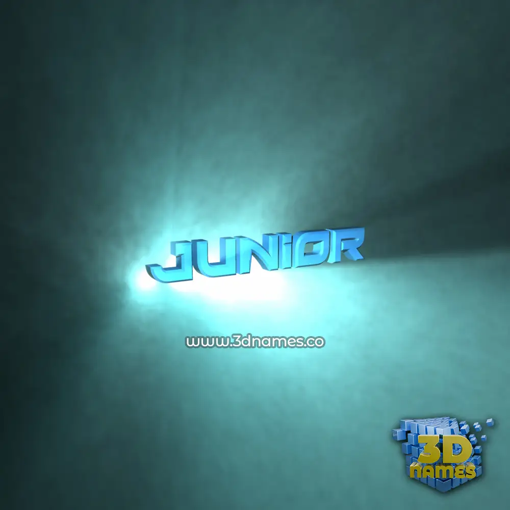 junior in Light Shine style - 3D name wallpaper