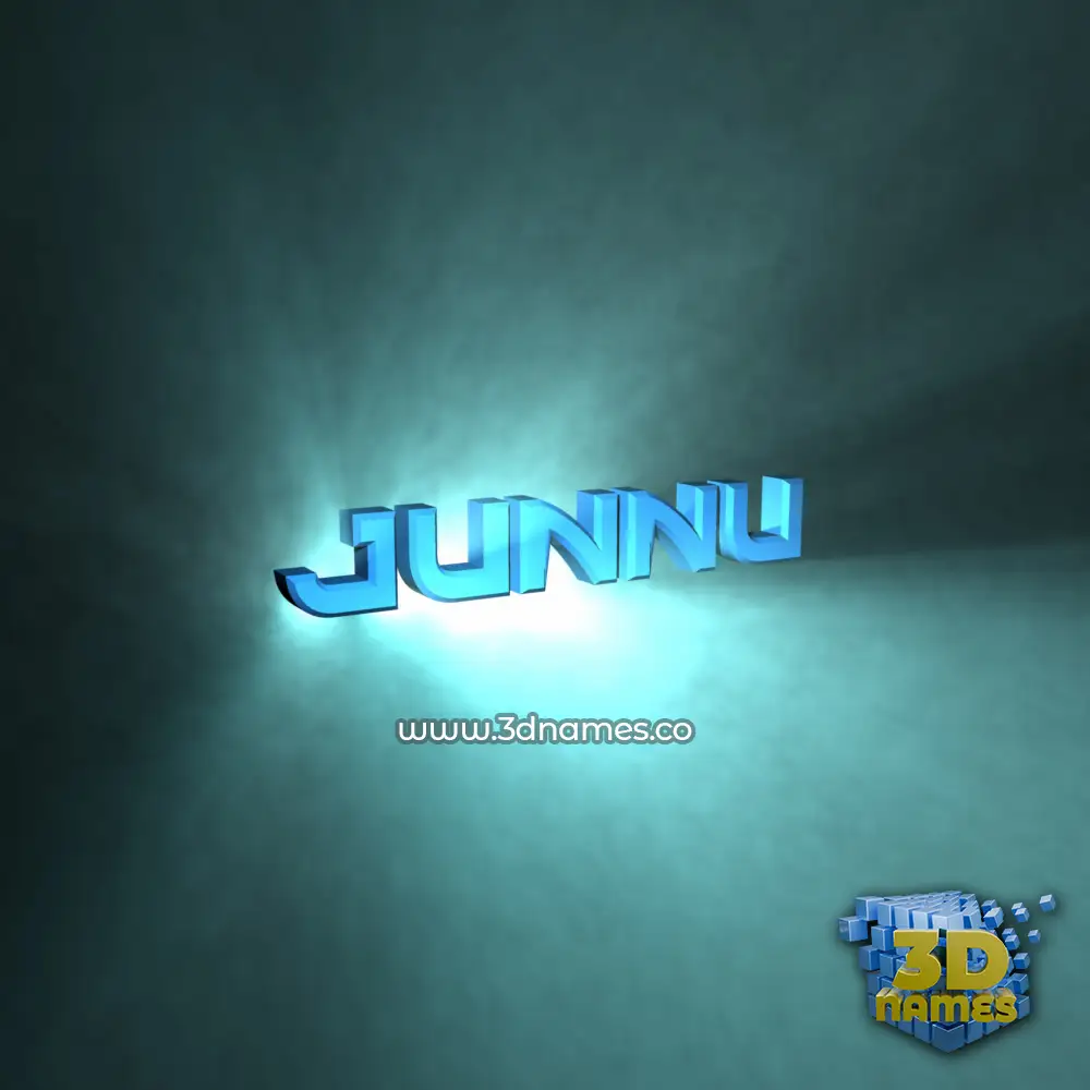 junnu in Light Shine style - 3D name wallpaper