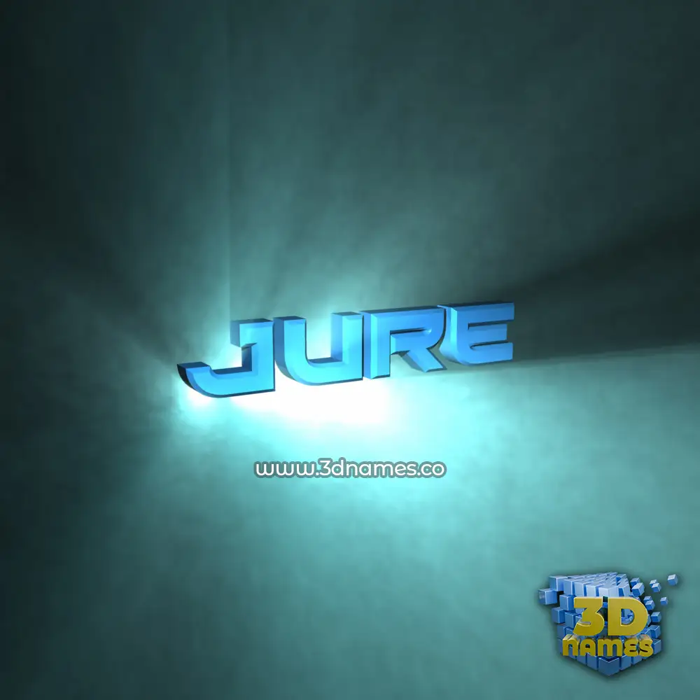 jure in Light Shine style - 3D name wallpaper