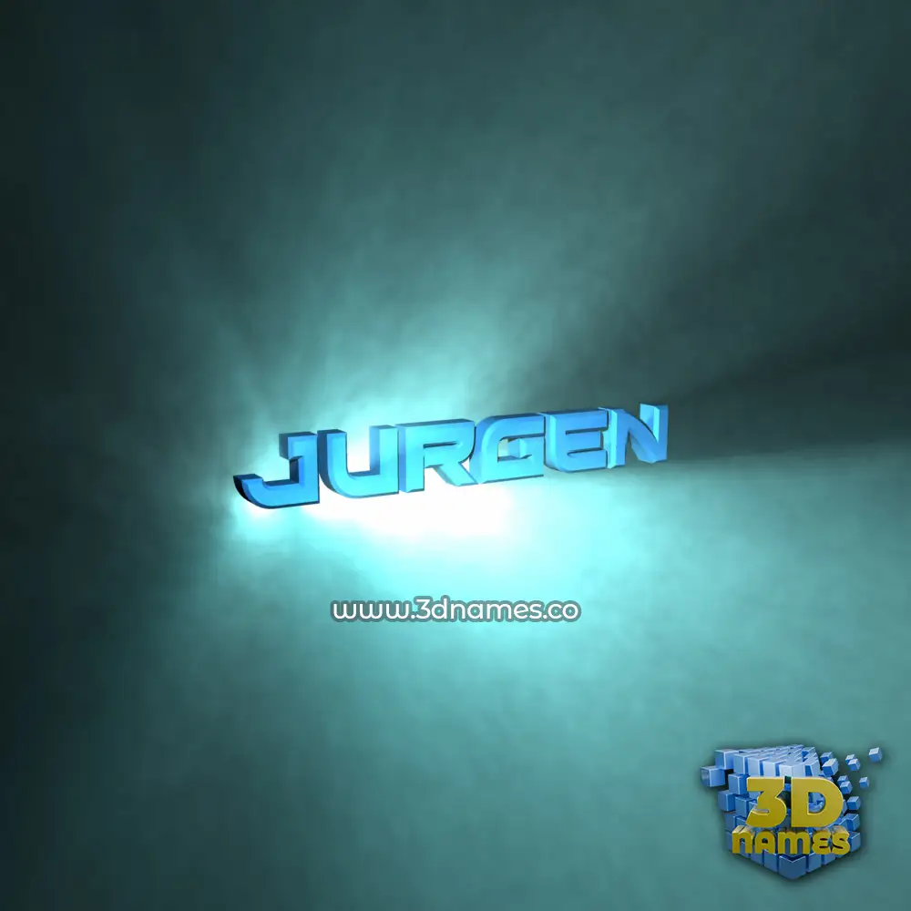 jurgen in Light Shine style - 3D name wallpaper