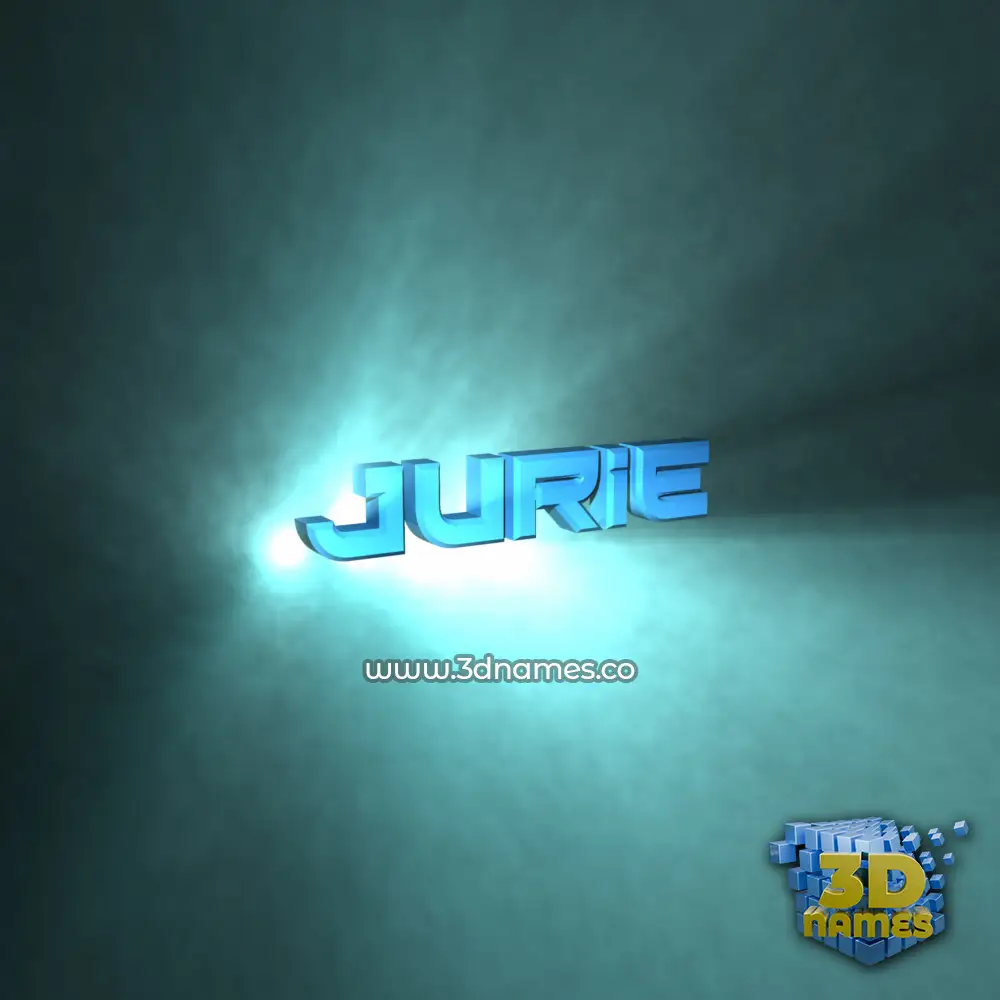 jurie in Light Shine style - 3D name wallpaper