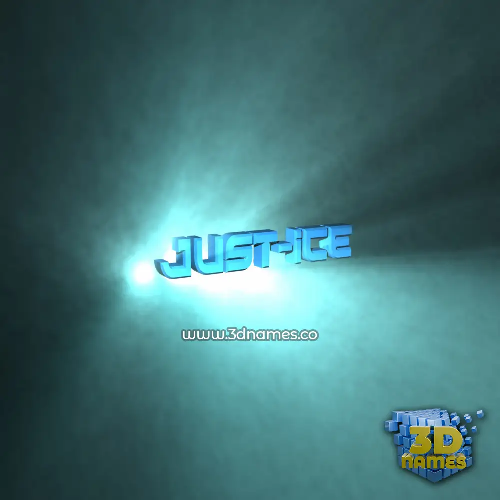 just-ice in Light Shine style - 3D name wallpaper