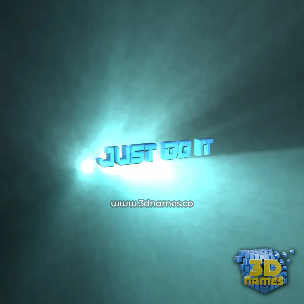 just do it in Light Shine style - 3D name wallpaper