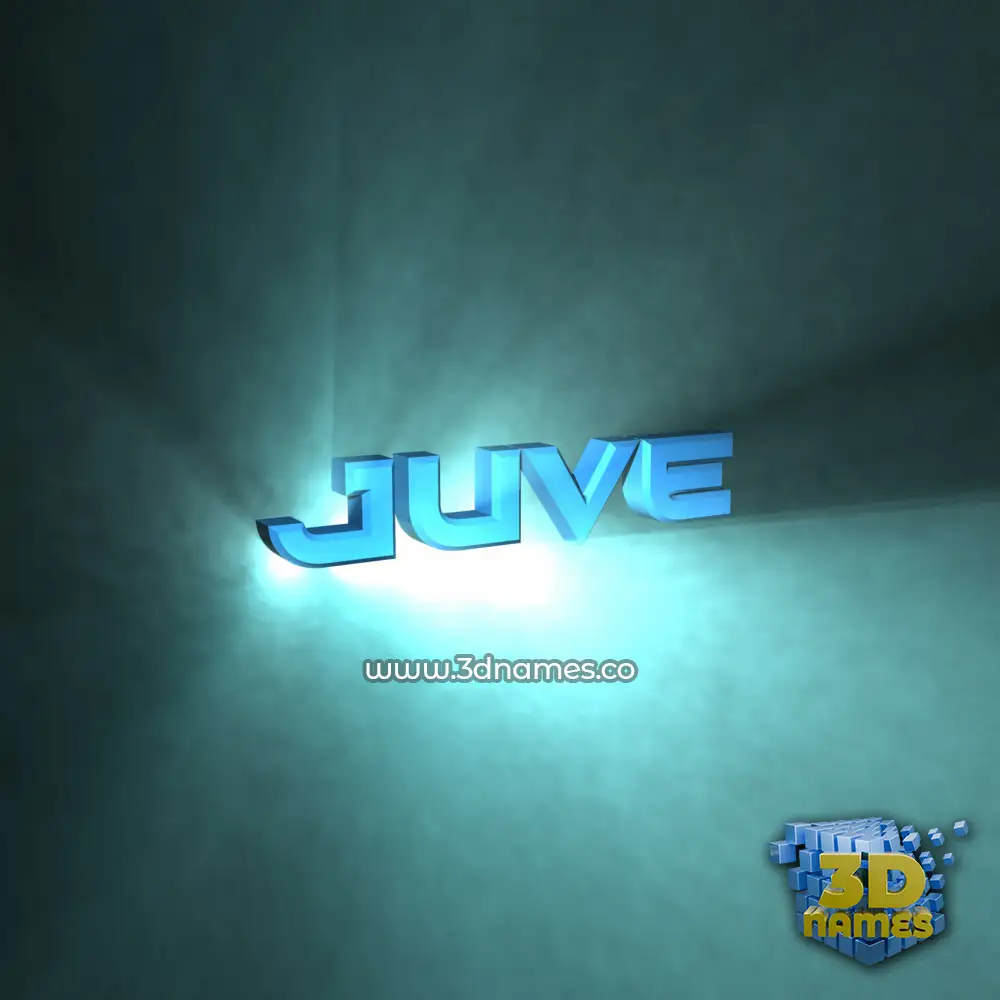 juve in Light Shine style - 3D name wallpaper