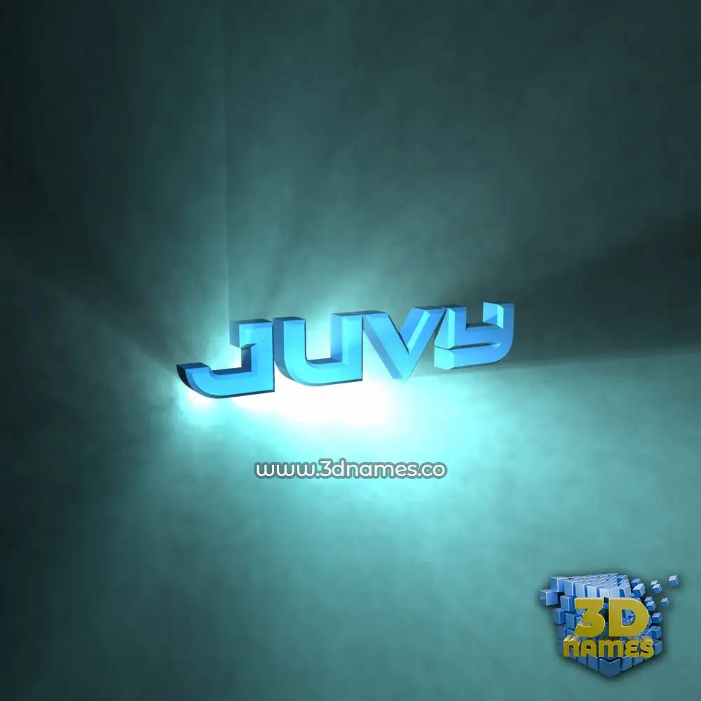 juvy in Light Shine style - 3D name wallpaper