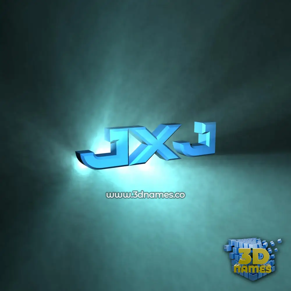 jxj in Light Shine style - 3D name wallpaper