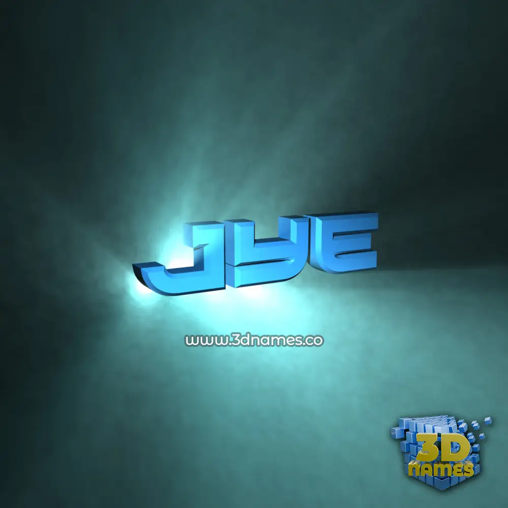 jye in Light Shine style - 3D name wallpaper