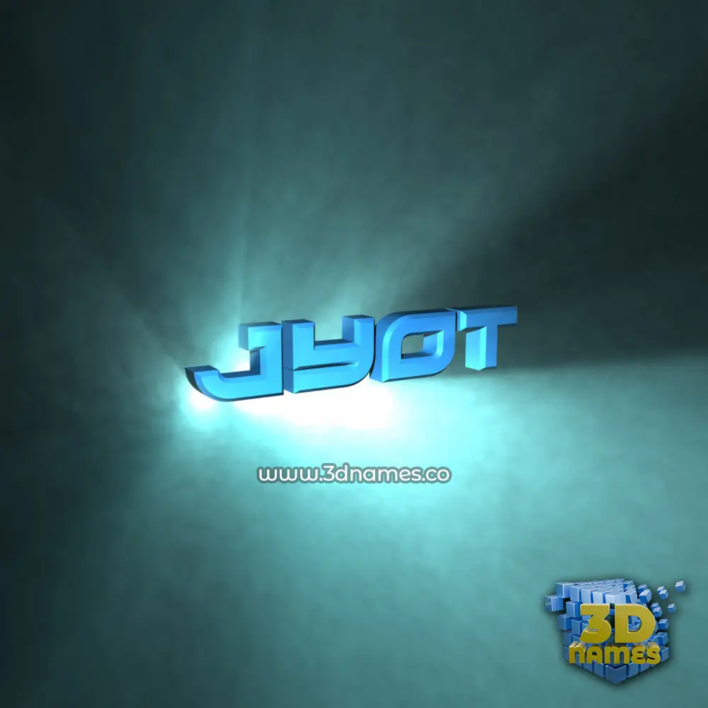 jyot in Light Shine style - 3D name wallpaper
