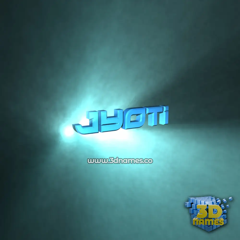 jyoti in Light Shine style - 3D name wallpaper