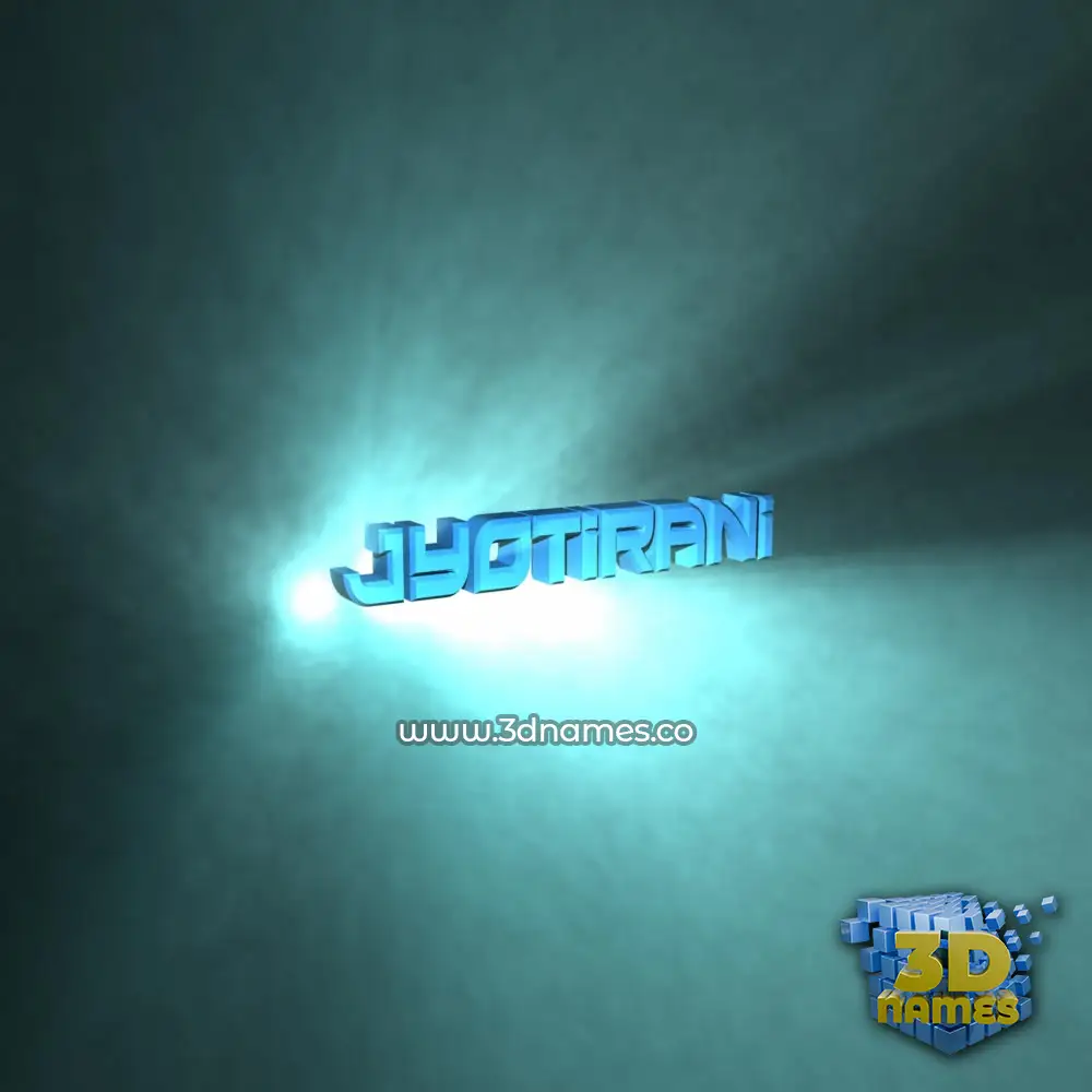 jyotirani in Light Shine style - 3D name wallpaper