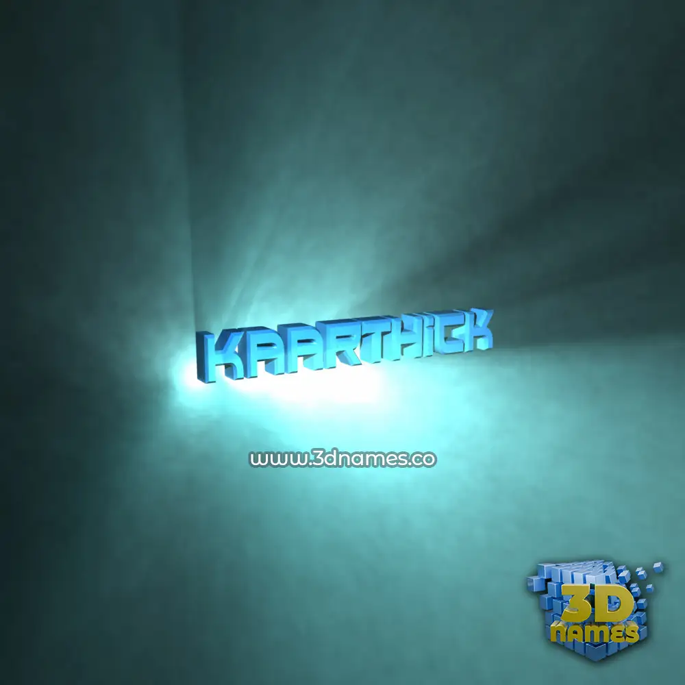 kaarthick in Light Shine style - 3D name wallpaper