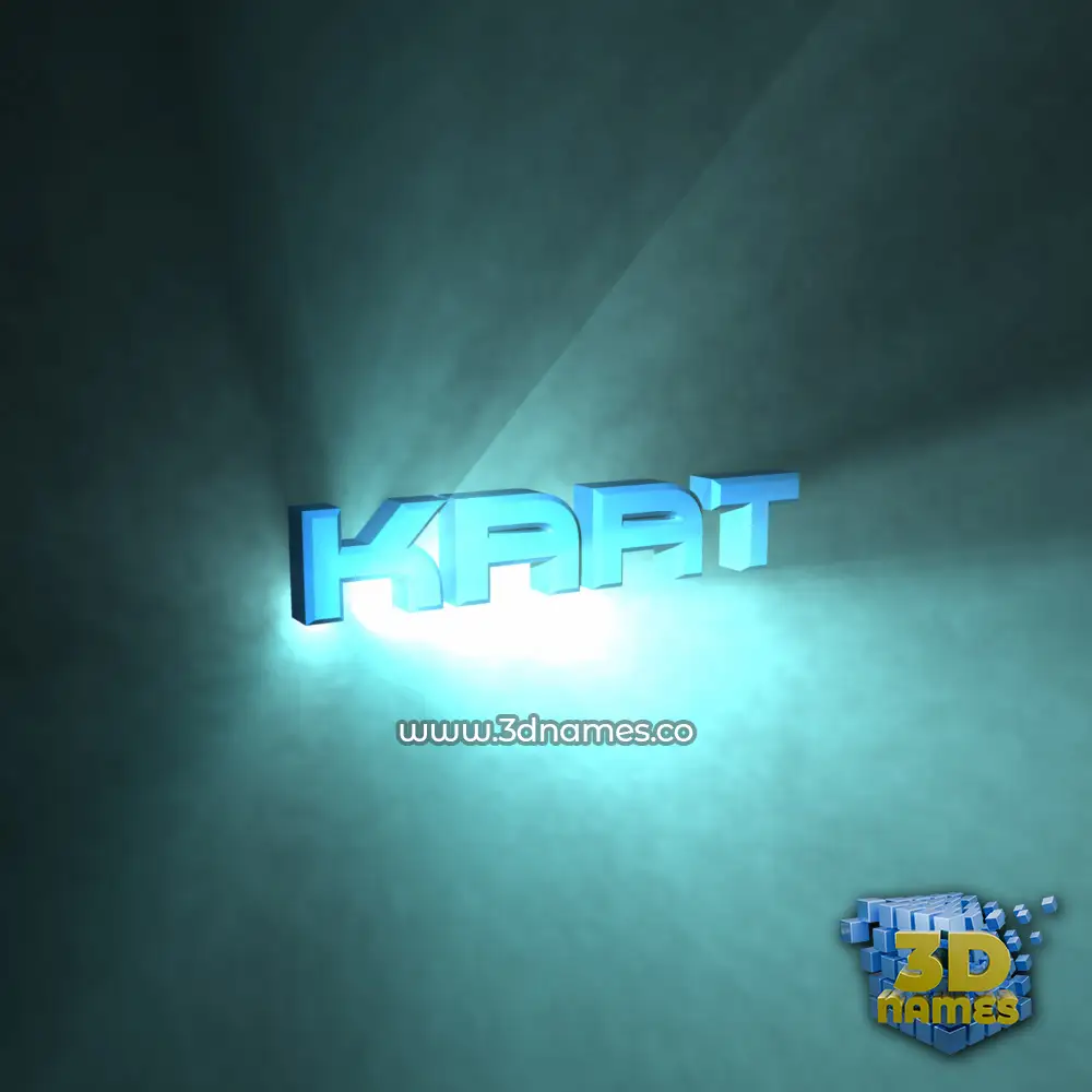 kaat in Light Shine style - 3D name wallpaper