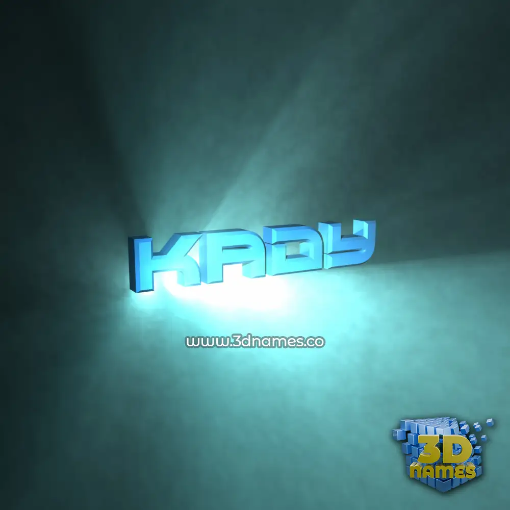 kady in Light Shine style - 3D name wallpaper
