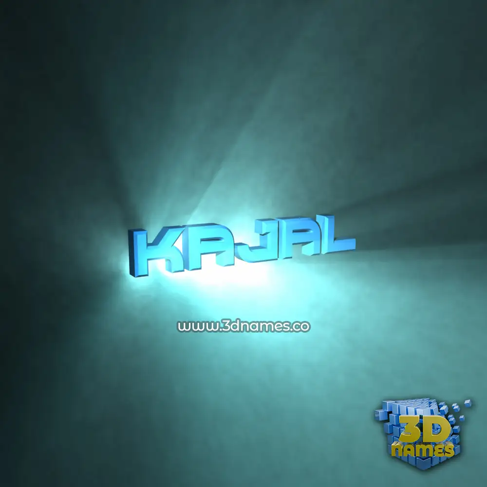 kajal in Light Shine style - 3D name wallpaper