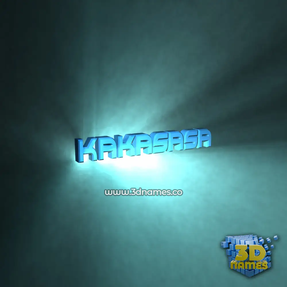kakasasa in Light Shine style - 3D name wallpaper