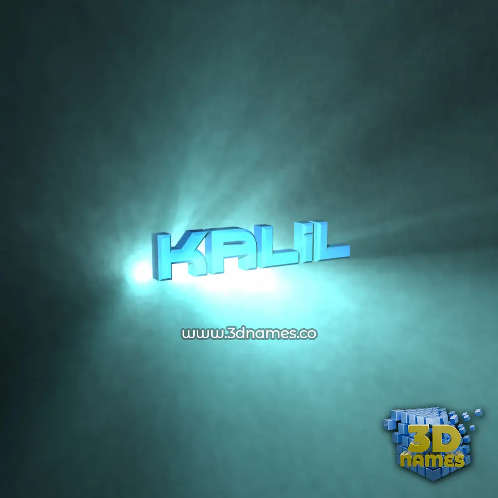 kalil in Light Shine style - 3D name wallpaper