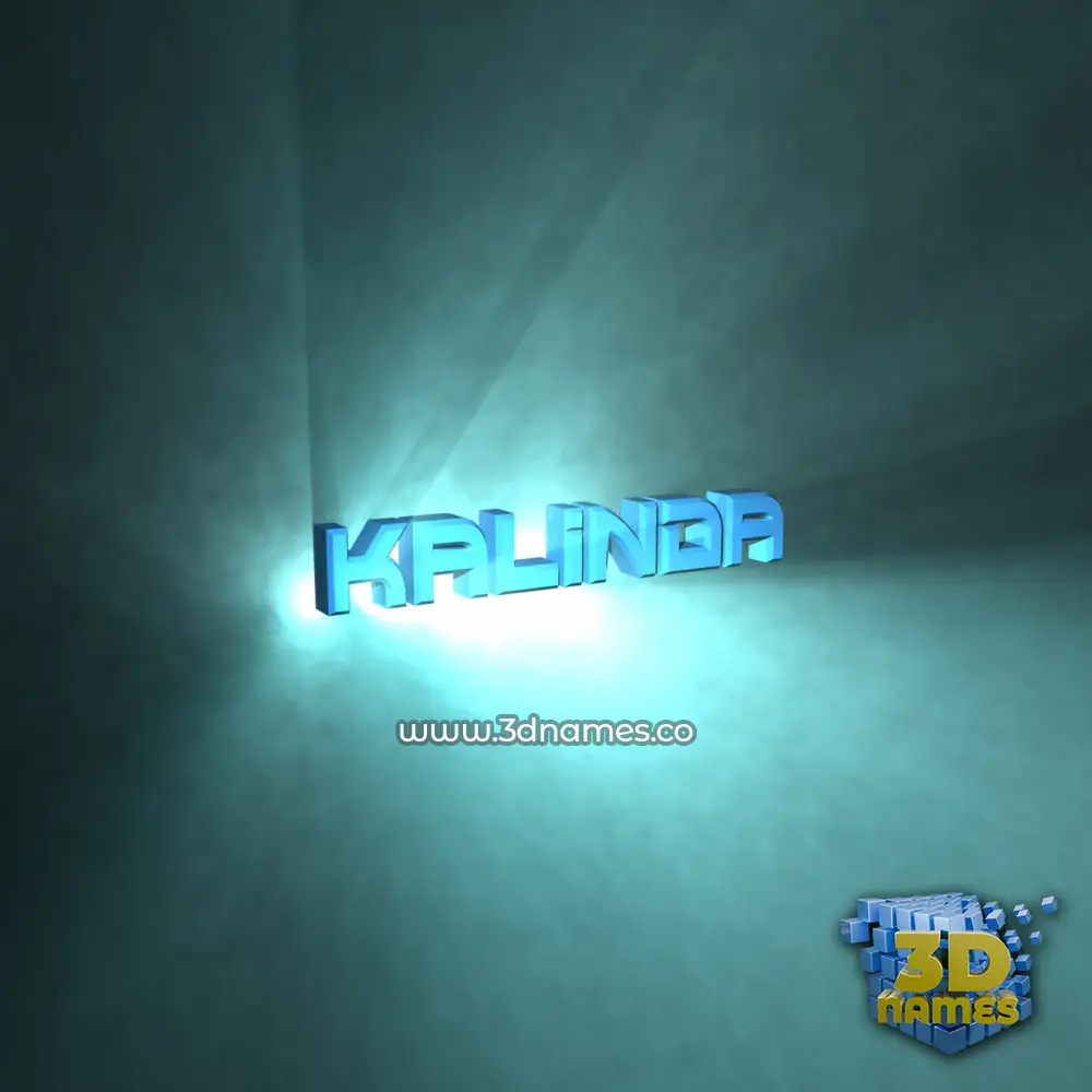 kalinda in Light Shine style - 3D name wallpaper