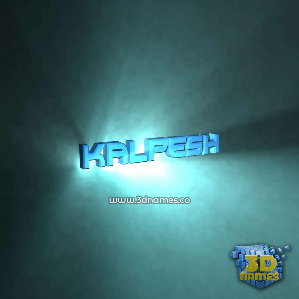 kalpesh in Light Shine style - 3D name wallpaper