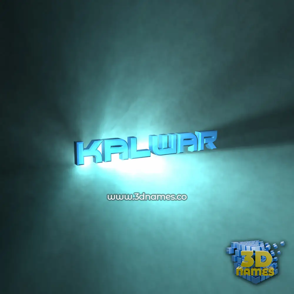 kalwar in Light Shine style - 3D name wallpaper